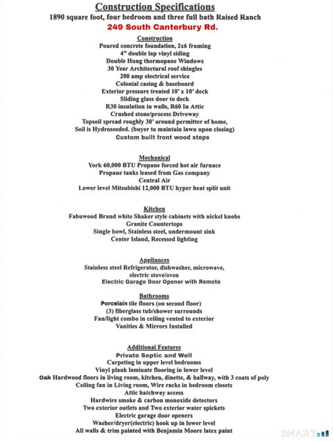 Tiny photo for 249 South Canterbury Road, Canterbury, CT 06331 (MLS # 24149736)