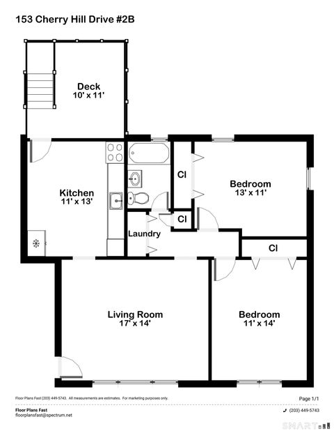 Tiny photo for 153 Cherry Hill Drive #2B, Bridgeport, CT 06606 (MLS # 24145587)