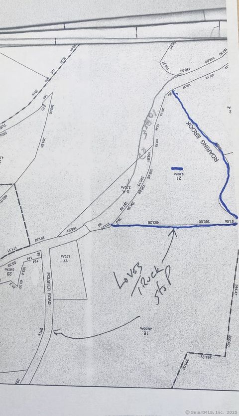 Lohse Road map 42 block 21 Willington CT 06279
