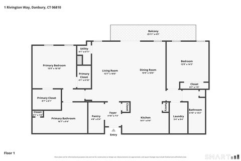 Tiny photo for 1 Rivington Way #306, Danbury, CT 06810 (MLS # 24211874)
