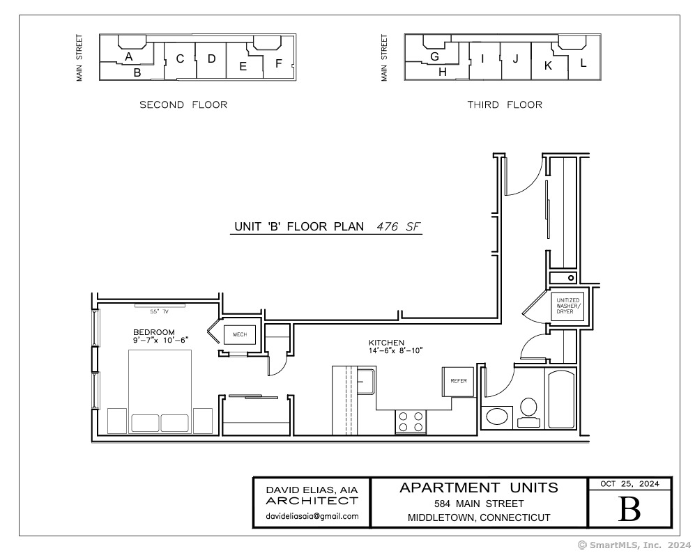 Rental Property at 584 Main Street B, Middletown, Connecticut - Bathrooms: 1 
Rooms: 2  - $1,650 MO.