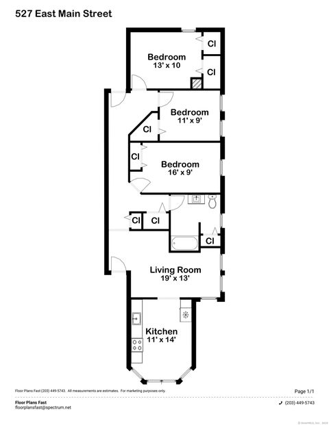 Tiny photo for 525 E Main Street #2nd floor LEFT, Bridgeport, CT 06608 (MLS # 24153322)