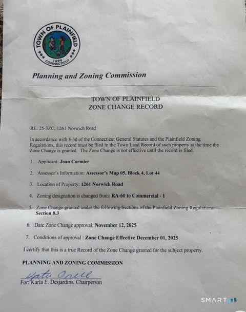 Tiny photo for 1261 Norwich Road, Plainfield, CT 06374 (MLS # 24145544)