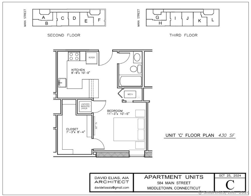 Rental Property at 584 Main Street C, Middletown, Connecticut - Bathrooms: 1 
Rooms: 2  - $1,550 MO.