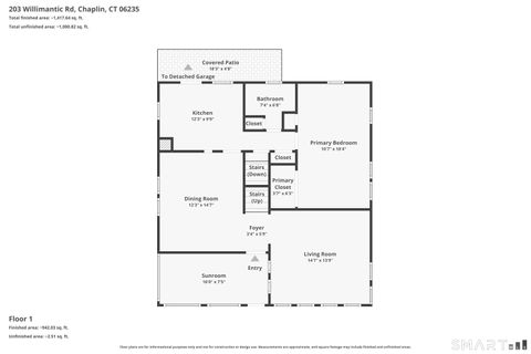 Tiny photo for 203 Willimantic Road, Chaplin, CT 06235 (MLS # 24168238)