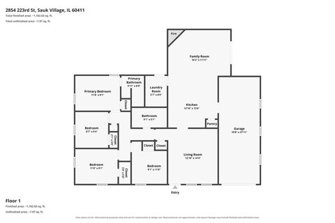 Tiny photo for 2854 223rd Street, Sauk Village, IL 60411 (MLS # 12792622)