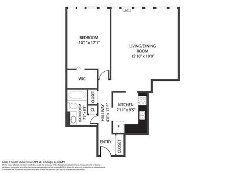 Tiny photo for 6700 S South Shore Drive #2E, Chicago, IL 60649 (MLS # 12520575)