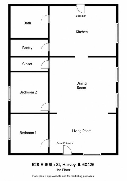 Tiny photo for 528 E 156th Street, Harvey, IL 60426 (MLS # 12771588)