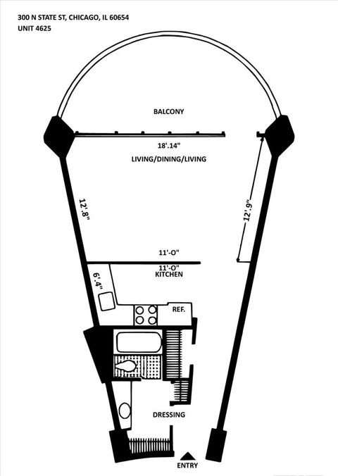 Tiny photo for 300 N State Street #4625, Chicago, IL 60654 (MLS # 12573997)