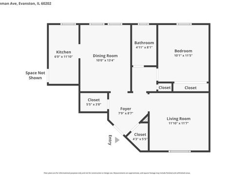 Tiny photo for 848 Hinman Avenue #3, Evanston, IL 60202 (MLS # 12566421)