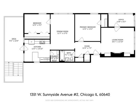 Tiny photo for 1351 W Sunnyside Avenue #2, Chicago, IL 60640 (MLS # 12604371)
