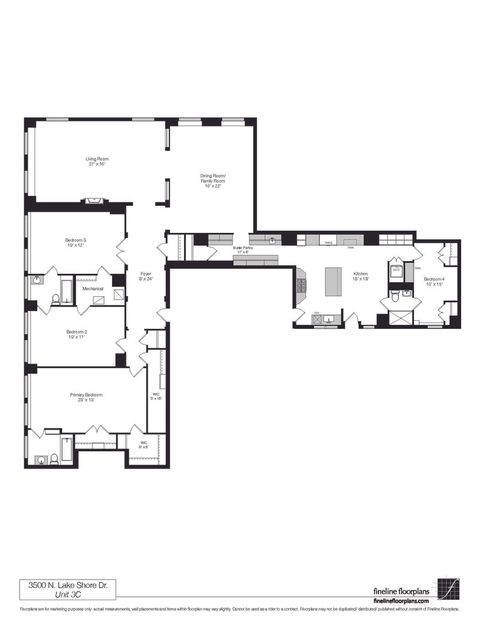 Tiny photo for 3500 N Lake Shore Drive #3C, Chicago, IL 60657 (MLS # 12615043)