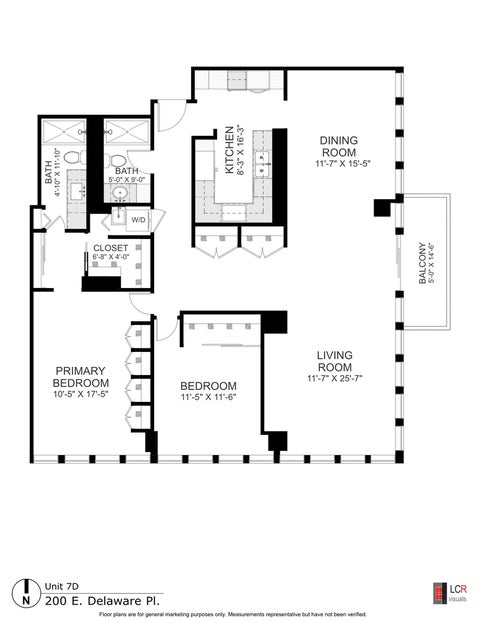 Tiny photo for 200 E Delaware Place #7D, Chicago, IL 60611 (MLS # 12723437)