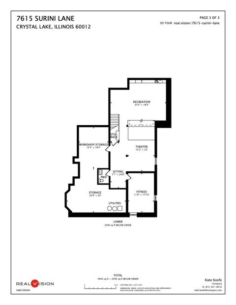 Tiny photo for 7615 Surini Lane, Crystal Lake, IL 60012 (MLS # 12489883)