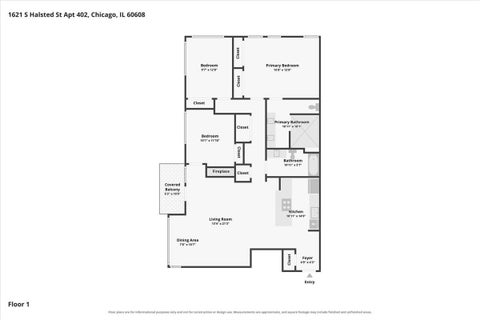 Tiny photo for 1621 S Halsted Street #402, Chicago, IL 60608 (MLS # 12790268)