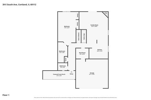 Tiny photo for 39 E South Avenue, Cortland, IL 60112 (MLS # 12795658)