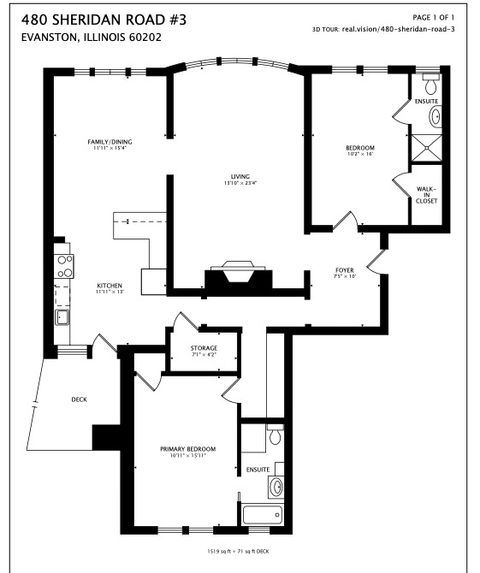 Tiny photo for 480 Sheridan Road #3, Evanston, IL 60202 (MLS # 12572713)