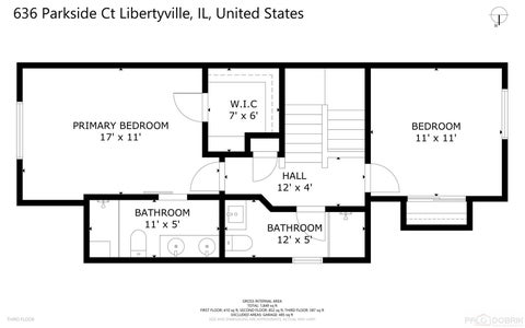 Tiny photo for 636 Parkside Court, Libertyville, IL 60048 (MLS # 12757212)