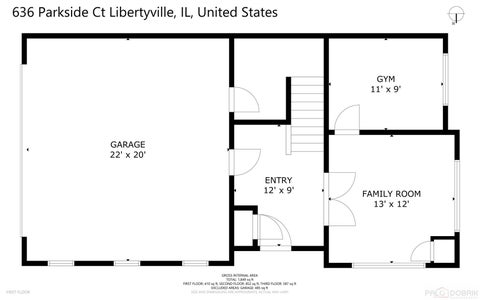 Tiny photo for 636 Parkside Court, Libertyville, IL 60048 (MLS # 12757212)