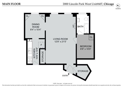 Tiny photo for 2000 N Lincoln Park West Parkway #607, Chicago, IL 60614 (MLS # 12513630)