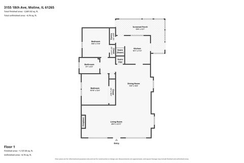 Tiny photo for 3155 18th Avenue, Moline, IL 61265 (MLS # 12746691)