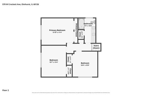 Tiny photo for 570 W Crockett Avenue, Elmhurst, IL 60126 (MLS # 12791100)