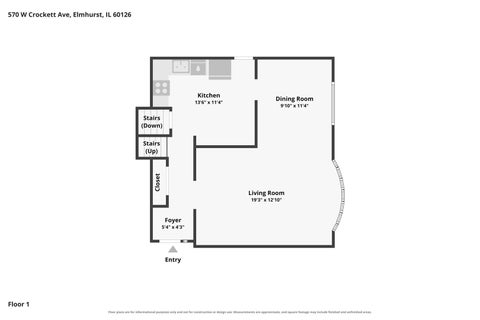 Tiny photo for 570 W Crockett Avenue, Elmhurst, IL 60126 (MLS # 12791100)