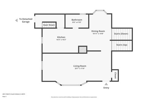 Tiny photo for 428 E 156th Place, South Holland, IL 60473 (MLS # 12542000)
