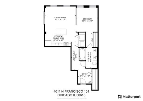 Tiny photo for 4011 N Francisco Avenue #101, Chicago, IL 60618 (MLS # 12617571)