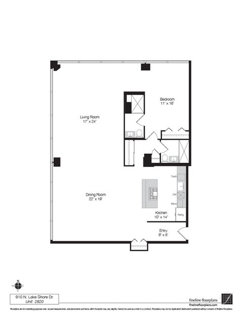 Tiny photo for 910 N Lake Shore Drive #2820, Chicago, IL 60611 (MLS # 12738200)