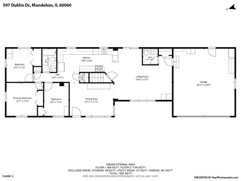 Tiny photo for 597 Dublin Drive, Mundelein, IL 60060 (MLS # 12677397)