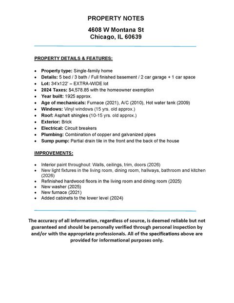 Tiny photo for 4608 W Montana Street, Chicago, IL 60639 (MLS # 12595757)