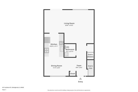 Tiny photo for 641 Sundance Drive, Bolingbrook, IL 60440 (MLS # 12613890)