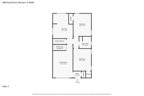 Tiny photo for 3805 Euclid Avenue, Berwyn, IL 60402 (MLS # 12613126)