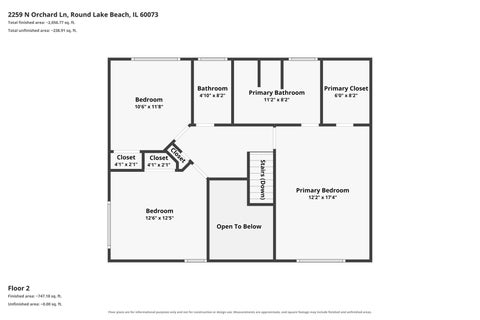 Tiny photo for 2259 N Orchard Lane, Round Lake Beach, IL 60073 (MLS # 12758753)