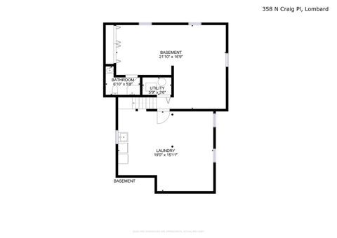 Tiny photo for 358 N Craig Place, Lombard, IL 60148 (MLS # 12480279)