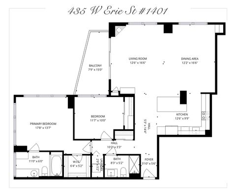 Tiny photo for 435 W Erie Street #1401, Chicago, IL 60654 (MLS # 12485727)