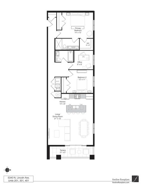 Tiny photo for 5340 N Lincoln Avenue #401, Chicago, IL 60625 (MLS # 12619498)