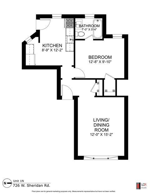 Tiny photo for 726 W Sheridan Road #1N, Chicago, IL 60613 (MLS # 12467247)