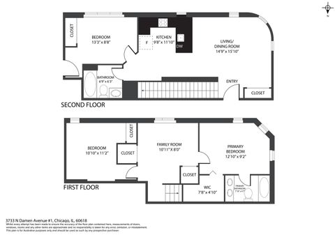 Tiny photo for 3733 N Damen Avenue #1, Chicago, IL 60618 (MLS # 12512789)