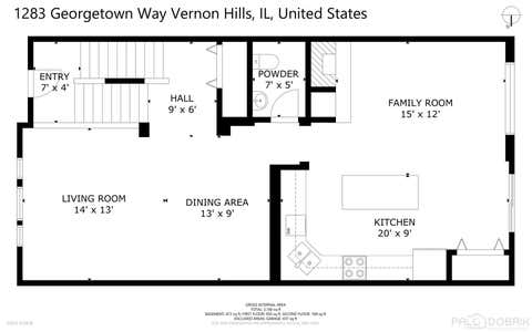 Tiny photo for 1283 Georgetown Way, Vernon Hills, IL 60061 (MLS # 12719625)
