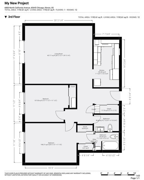 Tiny photo for 6800 N California Avenue #3S, Chicago, IL 60645 (MLS # 12493168)
