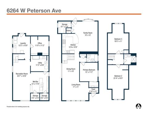 Tiny photo for 6264 W Peterson Avenue, Chicago, IL 60646 (MLS # 12554900)