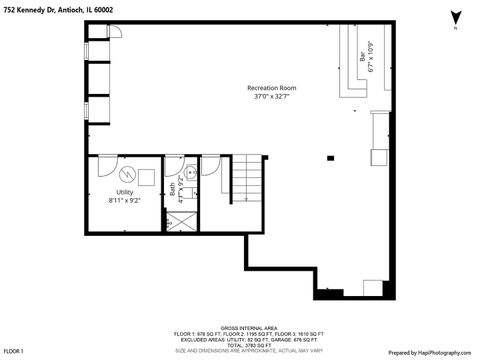 Tiny photo for 752 Kennedy Drive, Antioch, IL 60002 (MLS # 12507214)