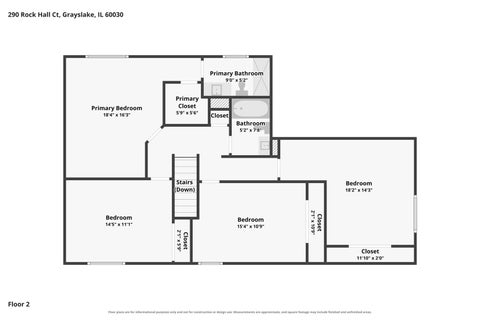 Tiny photo for 290 Rock Hall Court, Grayslake, IL 60030 (MLS # 12774298)