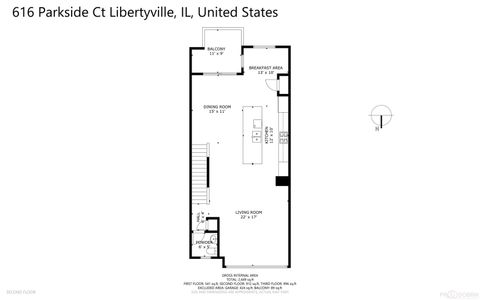 Tiny photo for 616 Parkside Court, Libertyville, IL 60048 (MLS # 12505462)