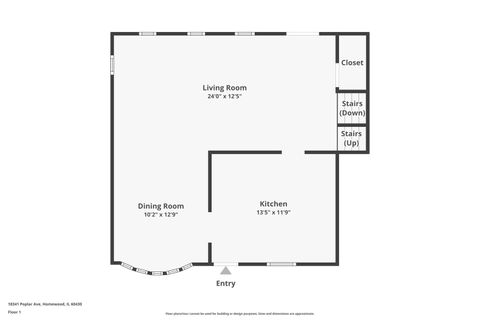 Tiny photo for 18341 Poplar Avenue, Homewood, IL 60430 (MLS # 12534987)