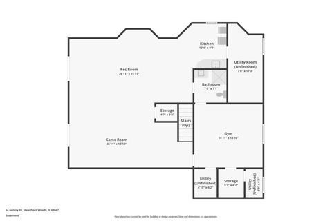 Tiny photo for 54 Gentry Drive, Hawthorn Woods, IL 60047 (MLS # 12601946)