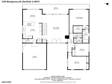 Tiny photo for 1285 Montgomery Drive, Deerfield, IL 60015 (MLS # 12558937)