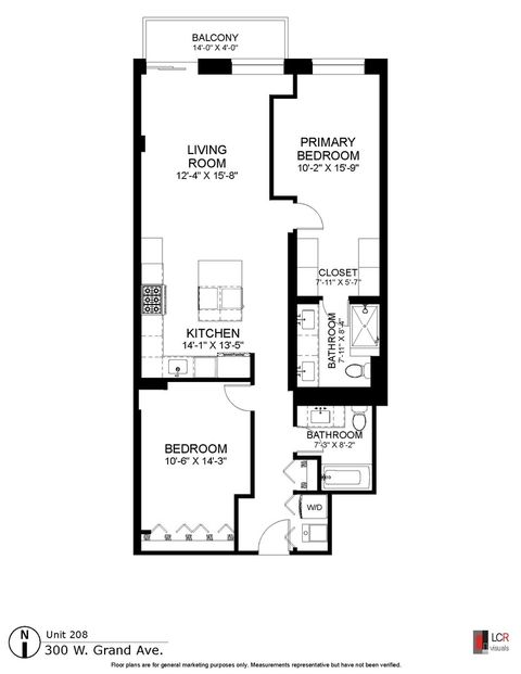 Tiny photo for 300 W Grand Avenue #208, Chicago, IL 60654 (MLS # 12498038)